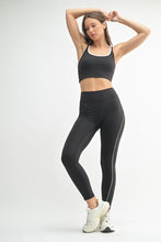 Load image into Gallery viewer, Black Leggings w/White Trim
