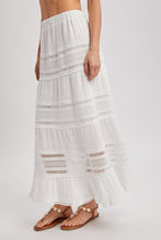 Load image into Gallery viewer, Blu Ivy White Eyelet Maxi Skirt
