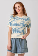 Load image into Gallery viewer, Blue Scalloped Cotton Top
