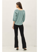 Load image into Gallery viewer, Be Cool Retro Blue Eyelet Detail Top
