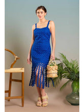 Load image into Gallery viewer, Royal Blue Lace Fringe Dress
