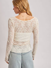 Load image into Gallery viewer, Bluivy Cream Mesh Top
