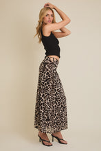 Load image into Gallery viewer, Leopard Flare Hem Tie Skirt
