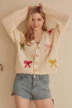 Load image into Gallery viewer, Ivory Bow Sweater
