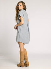Load image into Gallery viewer, Blue Stripe Crescent Dress
