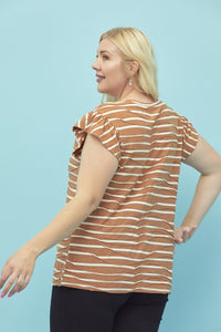 Toffee Textured Top - Plus