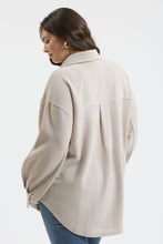 Load image into Gallery viewer, Oatmeal Ribbed Shacket - Plus
