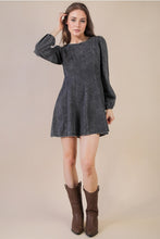 Load image into Gallery viewer, Charcoal Washed Mini Dress
