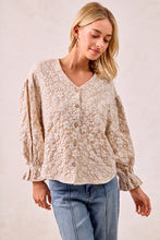 Load image into Gallery viewer, Textured Mocha Floral Top
