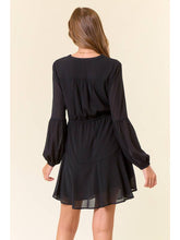 Black Chiffon Layered Dress