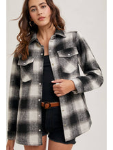 Load image into Gallery viewer, B+W Plaid Shacket
