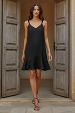 Load image into Gallery viewer, Naked Zebra Black Bubble Strap Tank Dress
