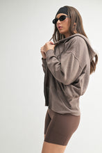 Load image into Gallery viewer, Heathered Cocoa Tapered Hoodie
