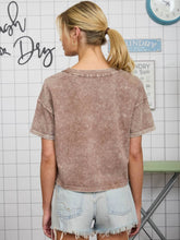Load image into Gallery viewer, Cocoa Crop V-Neck Tee
