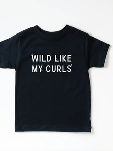 Wild Like My Curls Tee - Kids