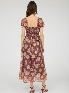 Burgundy Sweetheart Midi Dress