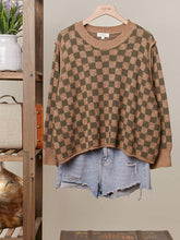 Load image into Gallery viewer, Olive Check Sweater
