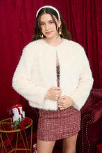 Load image into Gallery viewer, Cream Fur Jacket
