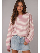 Load image into Gallery viewer, Pink Stripe Waffle Top

