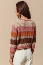 Load image into Gallery viewer, Oatmeal Multi Textured Sweater
