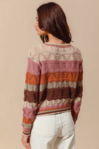 Oatmeal Multi Textured Sweater