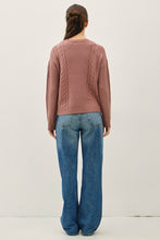 Load image into Gallery viewer, Red Bean Cable Sweater
