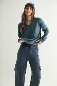 Midnight Teal Pima Top