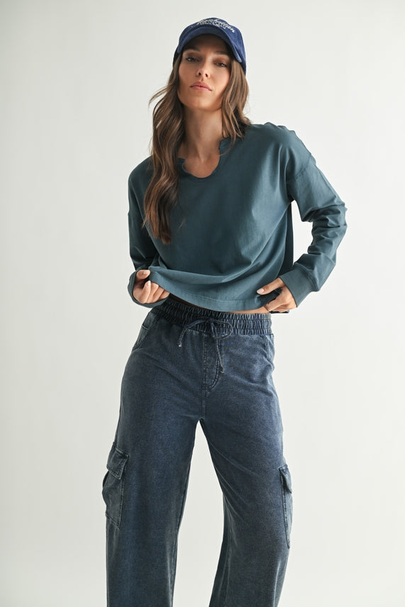 Midnight Teal Pima Top