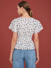 Load image into Gallery viewer, Floral Shirred Waist Top
