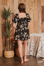 Load image into Gallery viewer, Floral Black Babydoll Dress
