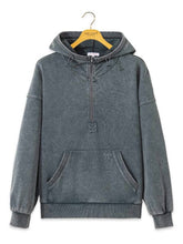 Load image into Gallery viewer, Washed Black Zip Hoodie
