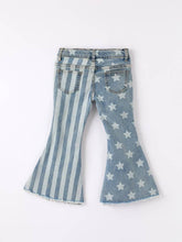 Load image into Gallery viewer, Stars + Stripes Flare Denim - Kids
