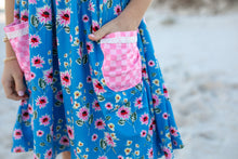 Load image into Gallery viewer, Blue + Pink Floral Dress - Kids

