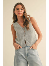 Load image into Gallery viewer, Grey Hook + Eye Vest
