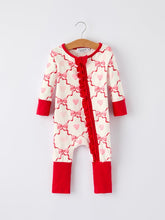 Load image into Gallery viewer, Bow + Heart Baby Pants Romper
