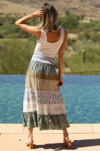 Load image into Gallery viewer, Green Mixed Print Skirt
