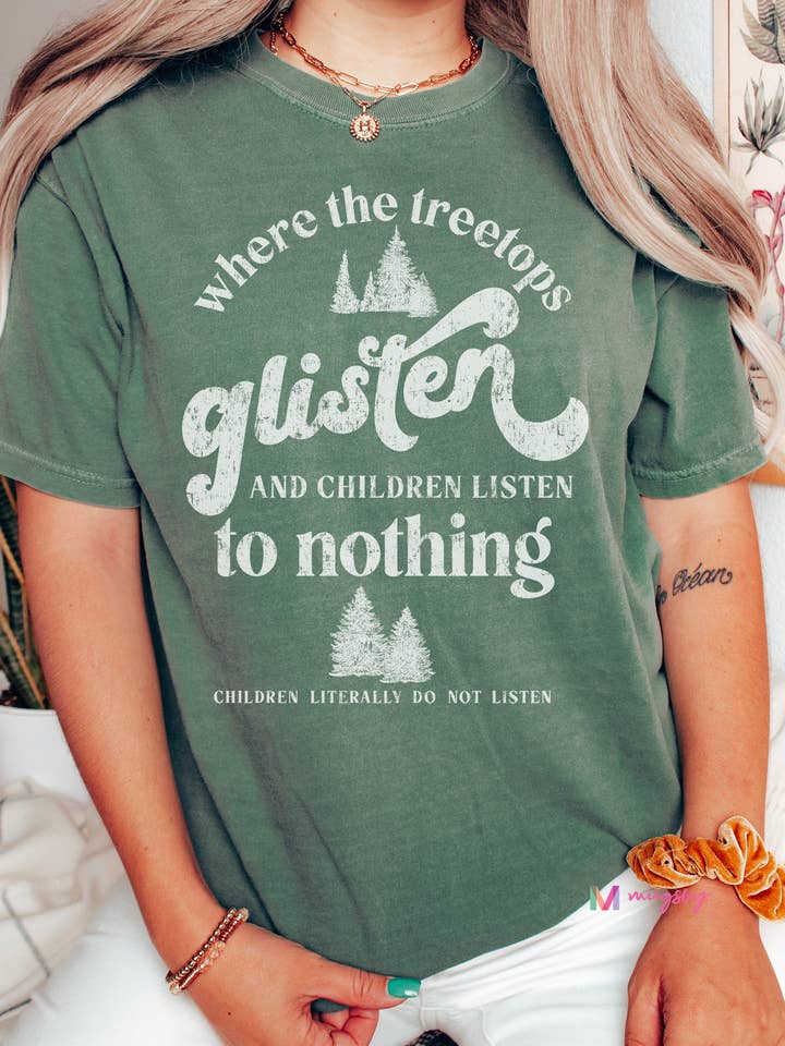 Treetops Glisten Christmas Tee