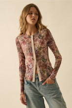 Load image into Gallery viewer, Mesh Floral Snap Top
