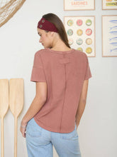 Load image into Gallery viewer, Terracotta Raw Edge Tee
