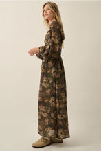 Load image into Gallery viewer, Olive Velvet Floral Maxi
