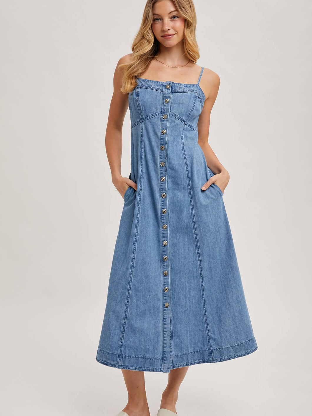 Denim Button Down Dress