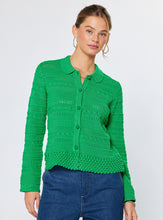 Load image into Gallery viewer, Current Air Kelly Green Crochet Cardigan
