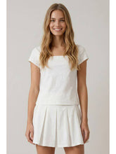 Load image into Gallery viewer, White Square Neck Top
