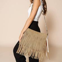Load image into Gallery viewer, Sadie Brown Fringe Purse
