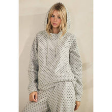 Load image into Gallery viewer, Grey Mini Dot Hoodie
