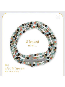 Beatitudes Cross Bracelet