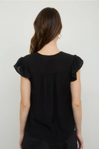 Black Tie Neck Top