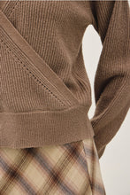 Load image into Gallery viewer, Brown Wrap Sweater
