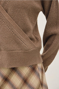 Brown Wrap Sweater