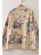 Load image into Gallery viewer, Beige + Violet Floral Sweatshirt
